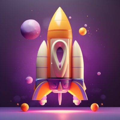 view-3d-space-rocket-model